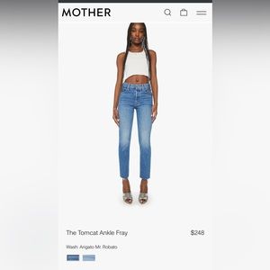 Brand New Mother the Tomcat Ankle Fray Jeans